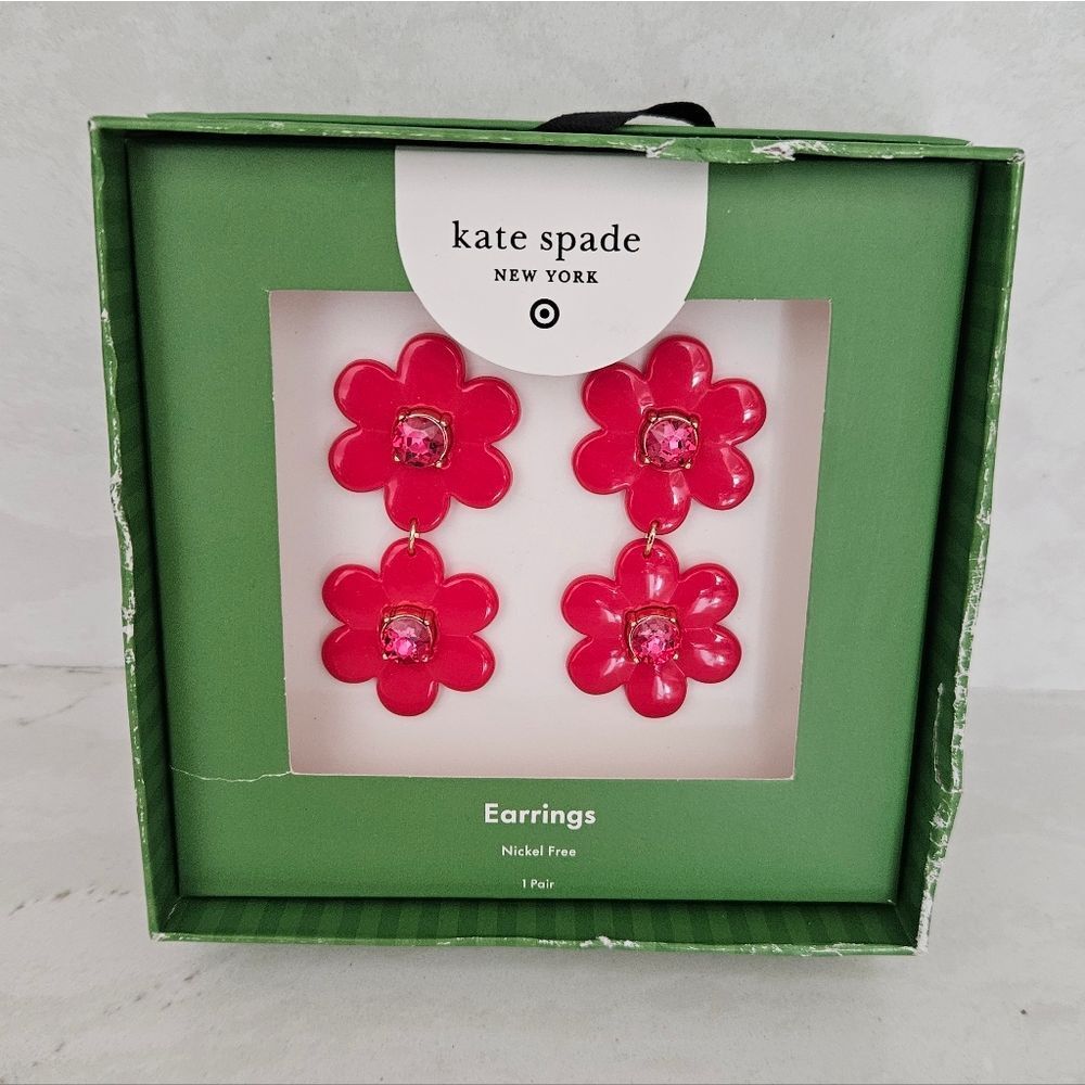 Kate Spade Pink Flower Earrings